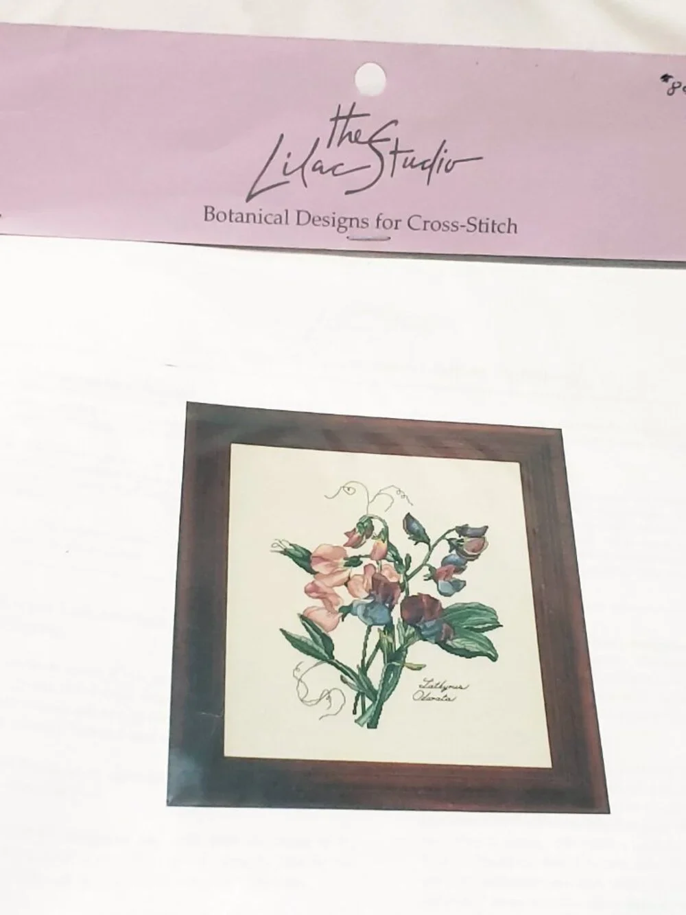 Sweet Peas Flower #20 Counted Cross Stitch Chart-Pak The Lilac Studio 1994